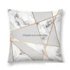 Coussin / Oreiller décoratif Oreiller Cuivre Smokey Marbre Geo Throw Er pour canapé décoratif Ers Drop Livraison Maison Jardin Textiles de maison DHMM0