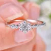 Cluster Rings Vintage Female Luxury Flower Snowflake Rings For Women Silver Color Engagement Charm Wedding Ring Jewelry 230424