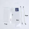 Geschirr-Sets 20-teilige Qualität PET Swiss Roll Box Transparenz gebrochen Geburtstagstorte Verpackungswerkzeuge Einweg-Handtragetasche zum Mitnehmen