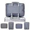 ダッフルバッグ高品質のバッグメン多機能折りたたみバックパック防水キャンバス週末梱包キューブトートスーツケース