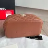 Lüks elmas tutamak makyaj kutusu tasarımcı crossbody çanta fransız klasik 23b kadın vanity case omuz çantaları çanta yüksek kaliteli bayan orijinal deri haberci çanta