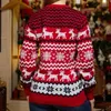 女性のセーター冬お父さんのお父さんの子供たちは編み物セーターを一致させます