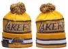 ファッション - ロサンゼルス ''Lakers'''beanie kinited hatsスポーツチーム野球フットボールバスケットボールビーニーキャップ