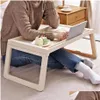 Bedroom Furniture Creative Simple And Practical Portable Laptop Table Folding Bed Sofa Student Dormitory Lazy Study Table263W Drop Del Dho6Y