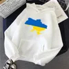 Kobiet bluzy dla kobiet zimowe polar ukraina kreskówka nadruk z kapturem swobodny bluza Hip Hop Classic Hoy Tops Ubranie