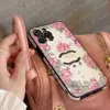 Designer Flower Letter Telefoon hoesje voor iPhone 14 14Pro 13 13Pro 12 Pro Max 11 Leather Full Pritection Trendy Back Shell Case Shockproof Cover