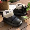 Chinelos plana quente chinelo botas mulheres arco nó tornozelo neve senhoras confortável pelúcia casa sapatos de inverno algodão botas mujer