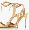 Идеально Summertessa Sandals Tie Tie Tip Suede Sextive Glayful Back Lady High Heels Box 35-43