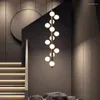 Żyrandole minimalistyczna lampa nocna mieszkanie schodowe wisiorek do salonu w tle ściana dekoracyjny żyrandol