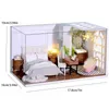 Architecture/DIY House Bedroom doll house mini DIY kit for making room toys home decorations with furniture wooden crafts three-dimensional puzzles 231123