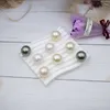 Orecchini pendenti con perle grandi per donna, a forma di palla liscia, creativo, bianco dorato, oro rosa, orecchini, affascinanti unghie femminili