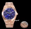 8F Luxury men's Watch Overseas 4300V perpetual calendar watch 41.5mm cal.1120 Automatic chain up mechanical movement Moon phase display day of the week gold blue