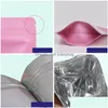 Sacs De Stockage Beige Cyan Rose Stand Up Aluminium Foil Self Seal Bag Avec Clear Window Plastic Zipper Refermable Food Packaging Drop D Dh4M6