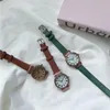 Relógios de pulso retro relógio de quartzo números romanos dial pulseira casual cinto de couro à prova d'água para mulheres presente delicado