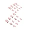 Falska naglar glitter hjärta tryckt rosa falskt långvarigt säkert material vattentätt för kvinnor och tjej nagelsalong