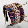 1Pcs Boho Fashion Rhinestone Hair Hoop Shiny Wide Brim Baroque Headband Women's Wedding Headwear Accessories