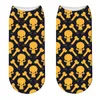 Women Socks And Men Unisex 3D Skull Fashion Short Feminine Meias Casual Print Harajuku Individuality Party Gift