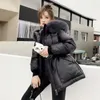 Piumini Parka da donna per donna Cappotto invernale Parka Casual Tinta unita con cappuccio in pelliccia ispessita Giacca in cotone caldo 231123