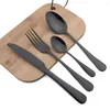 ディナーウェアセットDurtens Cutlery Set 304ステンレススチールミラー24pcsフラットウェアフォークスプーンテーブルウェアキッチンディナーシルバーウェア