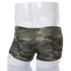 Homens S Sexy Camuflagem Boxer Shorts Bulge Bolsa Camo Cueca Baixo Crescimento Respirável Troncos Macios Hombre Masculino
