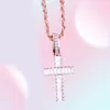 Ice Out Square Zircon Men's Pendant Necklace Rock Street Hip Hop Jewelry Three Colors for Gift7856852