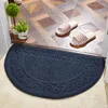 Tapis d'entrée paillasson semi-circulaire tapis ménage bienvenue tapis de porte extérieur coussin de pied tapis antidérapant pour salle de bain cuisine