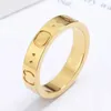 Rose Gold 2024 Designer Anneaux Hommes Hip Hop Femme Amour Couple Bague de Fiançailles pour Femmes Bijoux De Luxe Rétro 925 Argent Lettre Anelli Ringe G