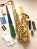 جديد التينور ساكسفون STS-802 BB Gold Brass B Flat Sax Tenor الموسيقية الموسيقية مع Caseptice