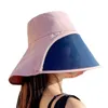 Breda breim hattar hink hattar kvinnor solkapslar förpackbar reversibel hink hatt uv skydd bred grim sommarstrand cap upf50 solskydd hattar 230424