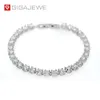 Wedding Bracelet Round Cut Shape For Engagement 9Ct Color Moissanite Sier/ White Gold 30 Pieces Charm Bracelets