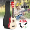 21 Zoll Mini Ukulele 4 Saiten Ukulele Bunte Mini Gitarre Musikalisches Lerninstrument Spielzeug für Kinder Kinder Geschenk Anfänger