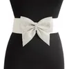 Riemen klassieke rok jas jas casual brede elastische riem dames sperma banden taille band rhinestone bowknot tailleband