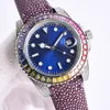 Reloj para hombre con diamantes de color, relojes mecánicos automáticos de diseño, relojes de pulsera de zafiro luminosos de 40mm, Montre De Luxe resistente al agua