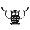 Toilet Paper Holders Staring Owl Cute Cast Iron Animal Black Paper Towel Holder Wall-Mount Bath Tissue Toilet Roll Jewelry Organizer Bronze M4YD 231124