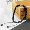 Strand Jesus Cross Classic Bracelets Mężczyźni kobiety Kamienne Kamienne Oczy Lava Kulki Modlitwa ręcznie robiona modna para biżuterii dar