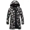 Hommes duvet de haute qualité Camouflage hiver blanc canard veste hommes épais chaud longue à capuche Parkas Casaco Masculino Inverno