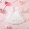 Mädchenkleider Mädchen-Sommerkleid, Partykleid für Kinder, Mädchen, V-Ausschnitt, knielang, Prinzessinnenkleid, formelle Kleidung E0408 231123