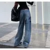 Mulheres de cintura alta designer direto perna larga mostrar calças finas femininas casuais tamanho S-L roxo marca jeans cp 443 dfashion98