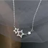 Pendant Necklaces Simple Fashion Personalized Design Inlaid With Zircon Stars For Women Cute And Sweet Necklace Jewelry Birthday Gift