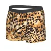 Underpants Male Fashion Leopard Skin Underwear Faux Animal Fur Leather Texture Boxer Briefs Stretch Shorts Panties