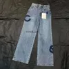 Dames hoge taille Designer Straight-through wijde pijpen Show dunne dames casual broek maat S-L paars merk jeans CP 595 dfashion98