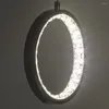 Taklampor Kristallringar LED -ljusarmatur för inomhuslampa Lamparas de Techo Surface Montering sovrumsmatsal