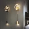 Applique murale moderne LED nordique lumière dorée 24W chevet éclairage intérieur décor à la maison luxe salon chambre cuisine