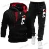 Men's Tracksuits New Style Men's Fleece Autumn Winter Sportswear Zipper Hoodie Luxury Set Sports Man Casual Brand Sweater Jogging Suit S-4XL T231124