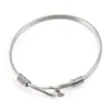 Bracelet Vintage en acier inoxydable Bracelets Bracelets couleur argent métal pour femmes filles fête Club bijoux cadeaux 19.5 cm de Long 1 PC