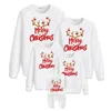 Tenues assorties pour la famille Pyjamas de Noël Famille Maman et fille Vêtements assortis Pull en coton Imprimé Joyeux Noël Tenues de Noël assorties pour la famille 231124