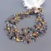 Chokers Y.YING 4 Strengen Multi Color Crystal Brushed Bead Witte Parel Verklaring Ketting Sieraden Voor Vrouwen Meisjes 231124