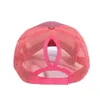 Casual Baseball Cap för män och kvinnor Justerbara paljetter Shine Sun Caps Summer Hat Girls Tail Breattable Mesh Snapback Hatts