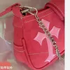 Evening Bags Retro Sweet Cool Pink Heart Shoulder Bag Y2k Messenger Bag Handbag Coin Purse Large Capacity Cute Side Bag Women's Bag 230422