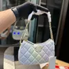 Damentaschen, luxuriöse Handtasche, kleine Hobo-Tasche, Umhängetasche, Designer-Taschen, Halbmondbeutel, Umhängetasche, Kette, Woc-Handtaschen, Leder für Damen, stilvolle Damen-Unterarmtasche